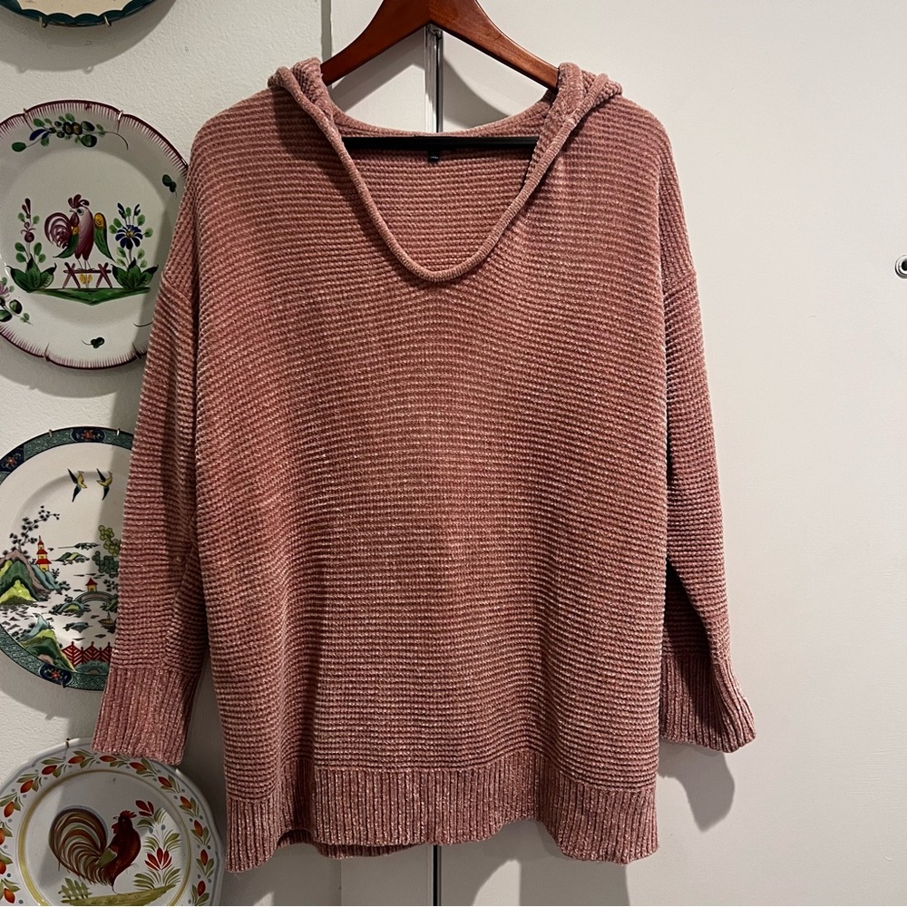 Splendid Hoodie Sweater Oversized Blush Rose